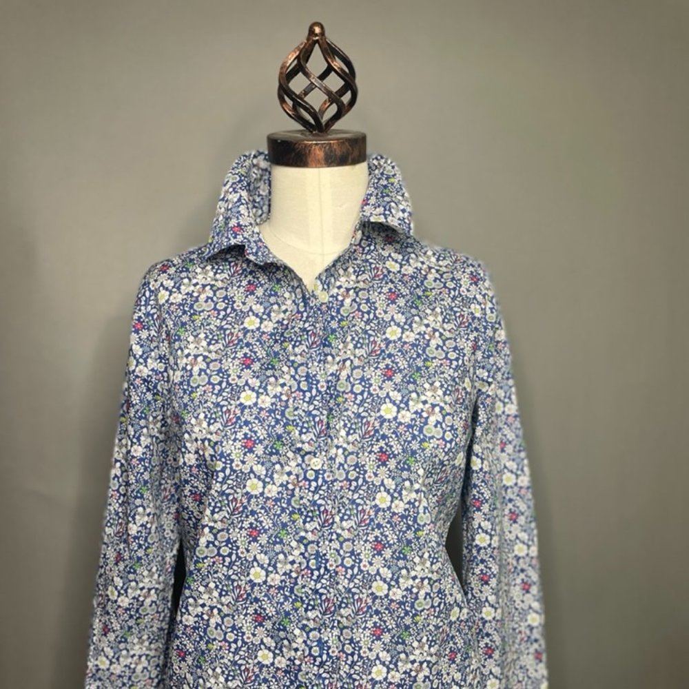 J CREW "LIBERTY" FLORAL BUTTON DOWN